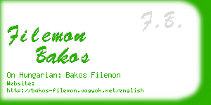 filemon bakos business card